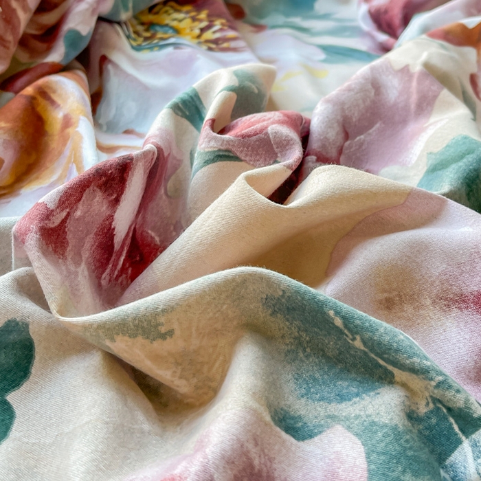 91家纺网 家纺一手货源 找家纺 棉乐町家居 2025新款全棉长绒棉磨毛四件套 花香浓情