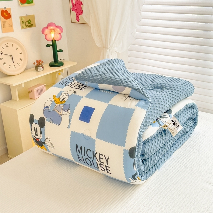 91家纺网 家纺一手货源 找家纺 米菲2023新款A类针织棉豆豆被冬被春秋被被芯被子 0欢乐派对