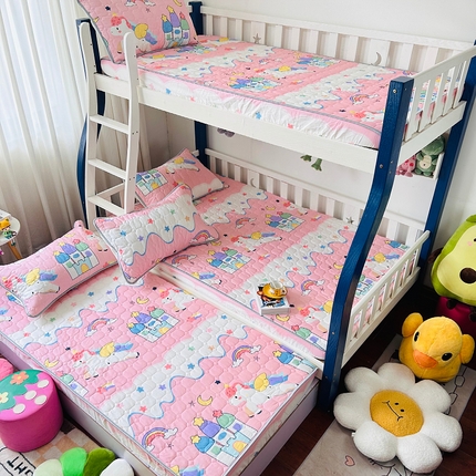 91家纺网 家纺一手货源 找家纺 （总）小虾米 2023新款全棉卡通上下床夹棉系列床笠