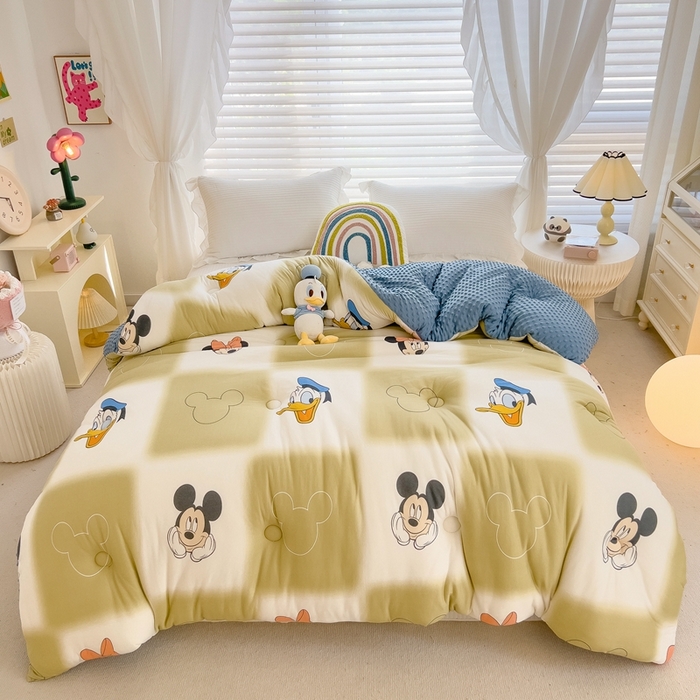 91家纺网 家纺一手货源 找家纺 米菲2023新款A类针织棉豆豆被冬被春秋被被芯被子 0好朋友