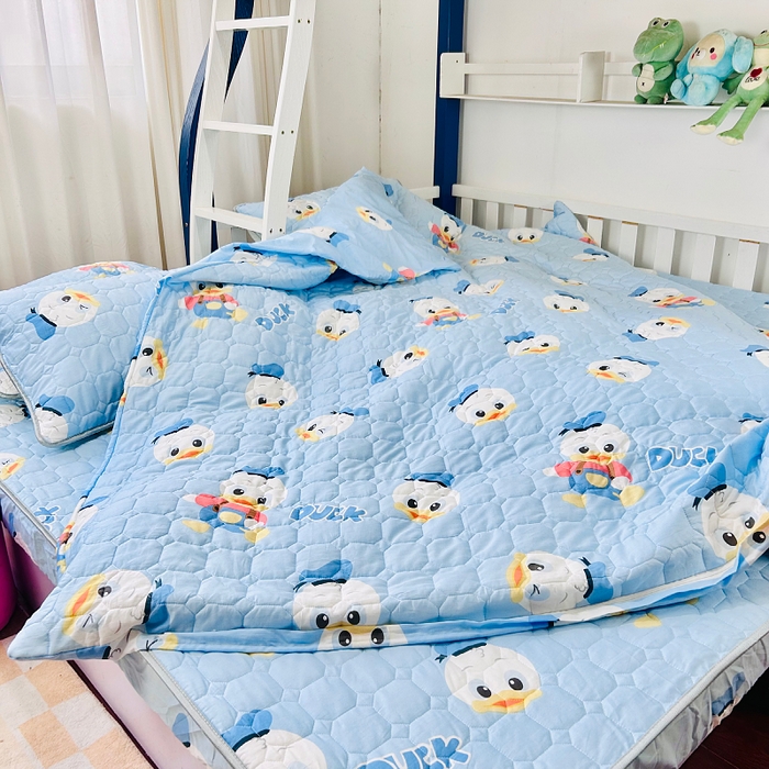 91家纺网 家纺一手货源 找家纺 小虾米 2023新款全棉卡通上下床夹棉系列被套 海军鸭