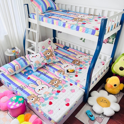 91家纺网 家纺一手货源 找家纺 （总）小虾米 2023新款全棉卡通上下床夹棉系列床笠