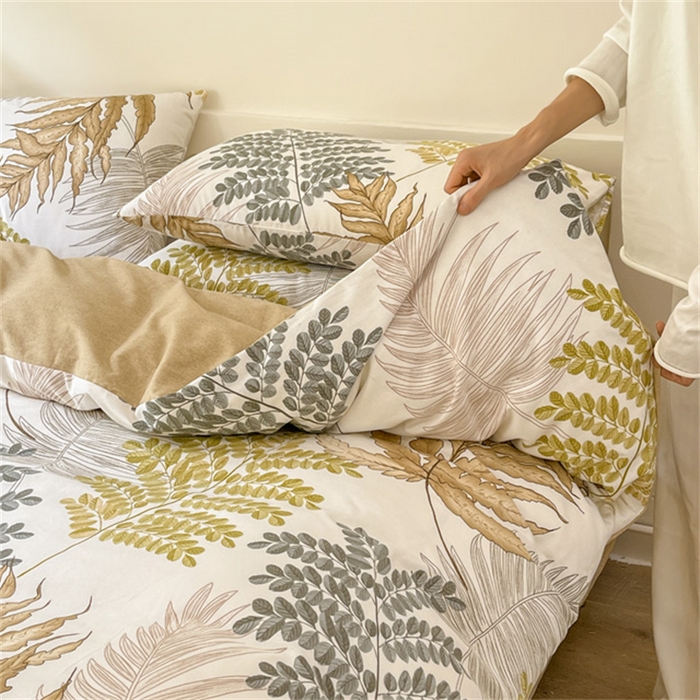 91家纺网 家纺一手货源 找家纺 首爱家纺 2025新款全棉长绒棉磨毛四件套 密枝