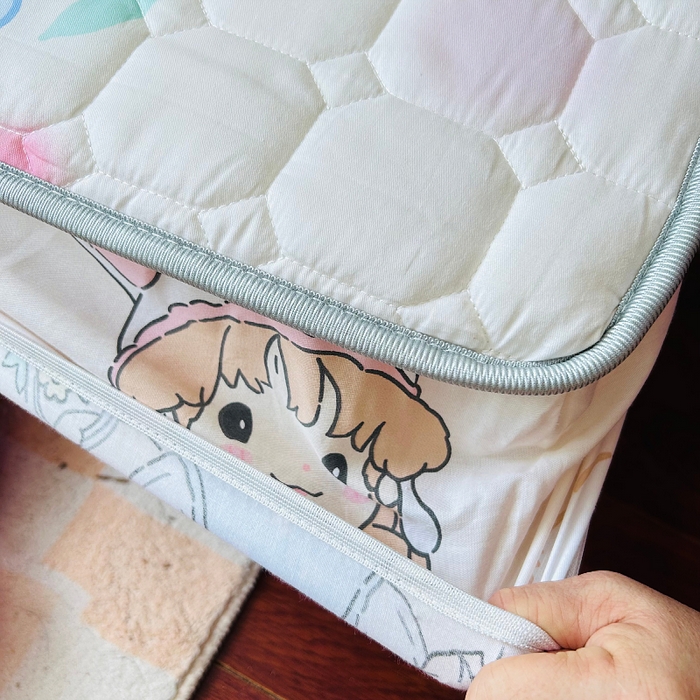 91家纺网 家纺一手货源 找家纺 （总）小虾米 2023新款全棉卡通上下床夹棉系列床笠