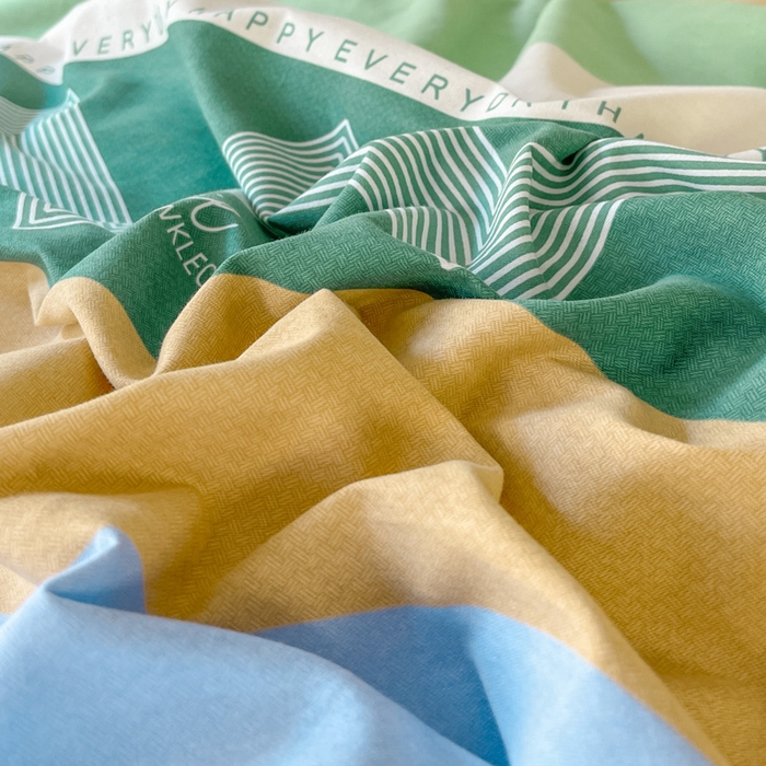 91家纺网 家纺一手货源 找家纺 棉乐町家居 2025新款全棉长绒棉磨毛四件套 晴朗