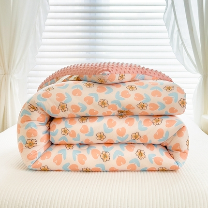 米菲2023新款A类针织棉豆豆被冬被春秋被被芯被子 花颜