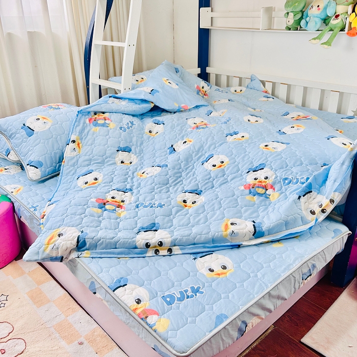 91家纺网 家纺一手货源 找家纺 小虾米 2023新款全棉卡通上下床夹棉系列被套 海军鸭