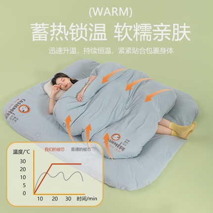 91家纺网 家纺一手货源 找家纺 缦卡琳 2023新款A类羊绒蛋白糯糯被冬被四季春秋被 经典灰色