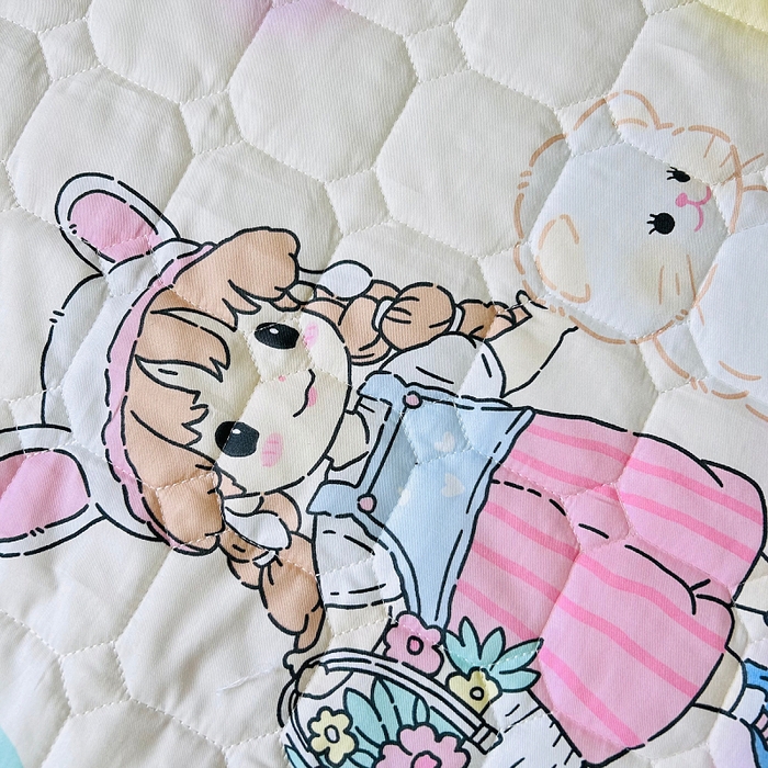 91家纺网 家纺一手货源 找家纺 小虾米 2023新款全棉卡通上下床夹棉系列床笠 安琪拉