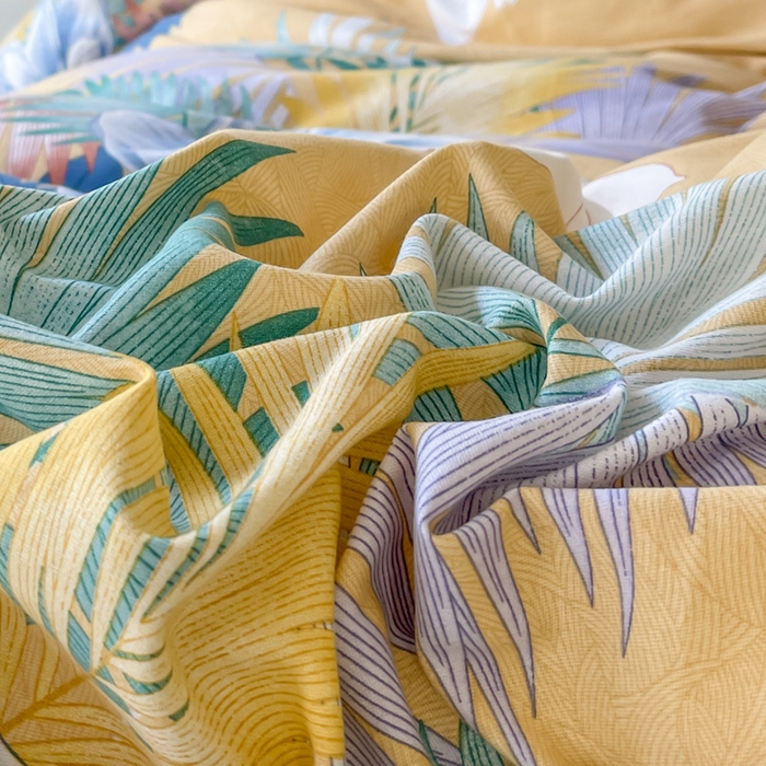 91家纺网 家纺一手货源 找家纺 棉乐町家居 2025新款全棉长绒棉磨毛四件套 春山居