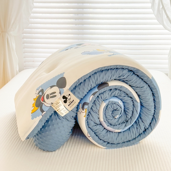 91家纺网 家纺一手货源 找家纺 米菲2023新款A类针织棉豆豆被冬被春秋被被芯被子 0欢乐派对