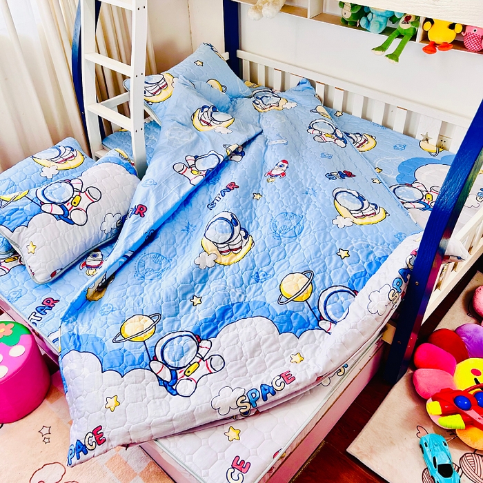 91家纺网 家纺一手货源 找家纺 小虾米 2023新款全棉卡通上下床夹棉系列被套 探索星球