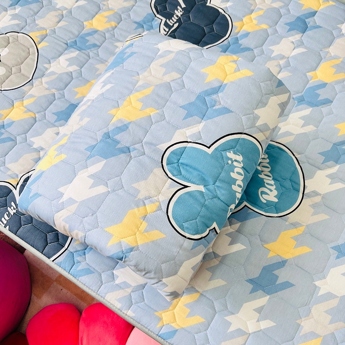 91家纺网 家纺一手货源 找家纺 小虾米 2023新款全棉卡通上下床夹棉系列被套 千鸟格