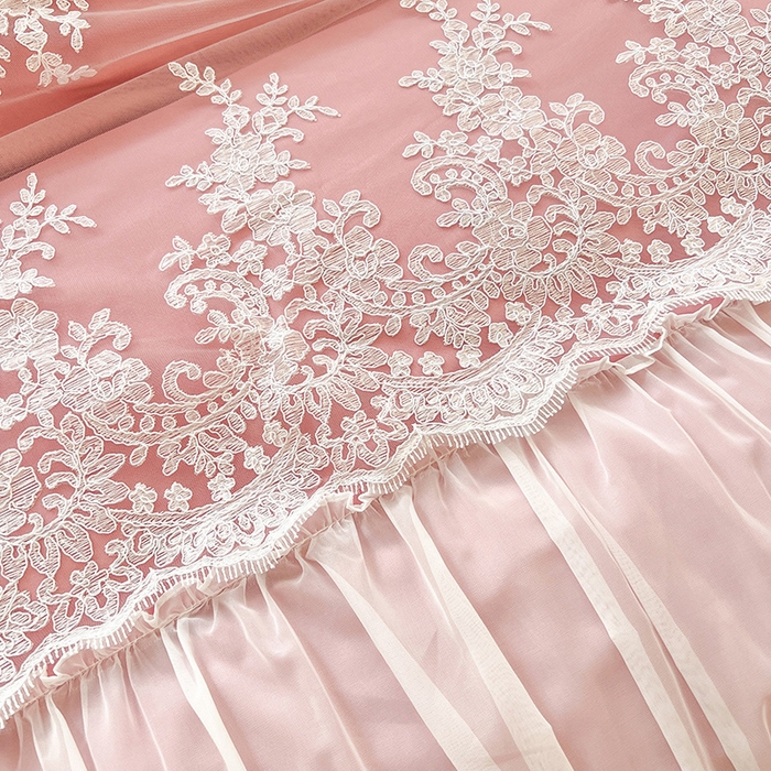 91家纺网 家纺一手货源 找家纺 唐人居 2025新款亲肤磨毛花边款床裙系列--秘密花园 秘密花园-玉