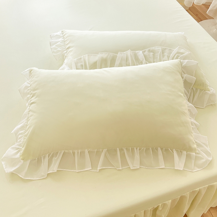 91家纺网 家纺一手货源 找家纺 唐人居 2025新款亲肤磨毛花边款床裙系列--秘密花园 秘密花园-奶白