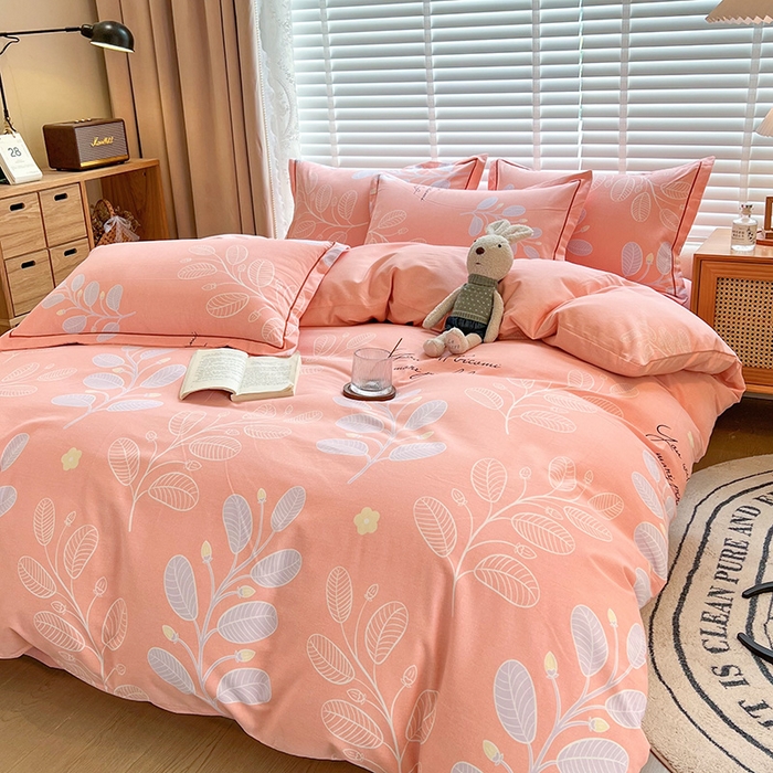 91家纺网 家纺一手货源 找家纺 芃成家纺 2023新品磨毛被套 春色朝阳