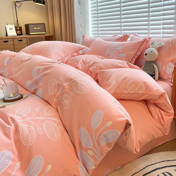 91家纺网 家纺一手货源 找家纺 芃成家纺 2023新品磨毛被套 春色朝阳