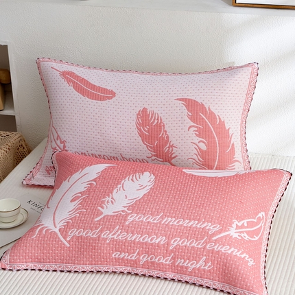 91家纺网 家纺一手货源 找家纺 （总）朴尔-2023新款AB版蜂窝提花锁边立体枕巾 50*76