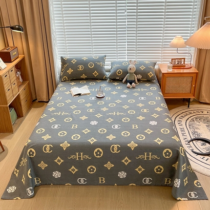 芃成家纺 2023磨毛单床单 复古摩登-灰