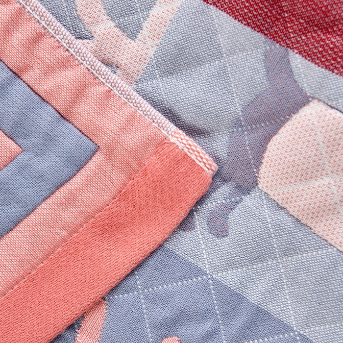 91家纺网 家纺一手货源 找家纺 朴尔-2023新款彩色糖果系列纯棉三层纱布枕巾-朴尔 调皮狗橘色