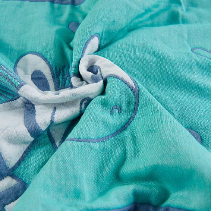 91家纺网 家纺一手货源 找家纺 朴尔-2023新款彩色糖果系列纯棉三层纱布枕巾-朴尔 奔跑的小马绿