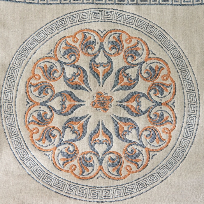 91家纺网 家纺一手货源 找家纺 朴尔-2023新款波西米亚风全棉四层纱布枕巾 52*78 燃烧