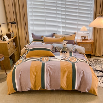 芃成家纺 2023新品磨毛被套 创意空间-棕