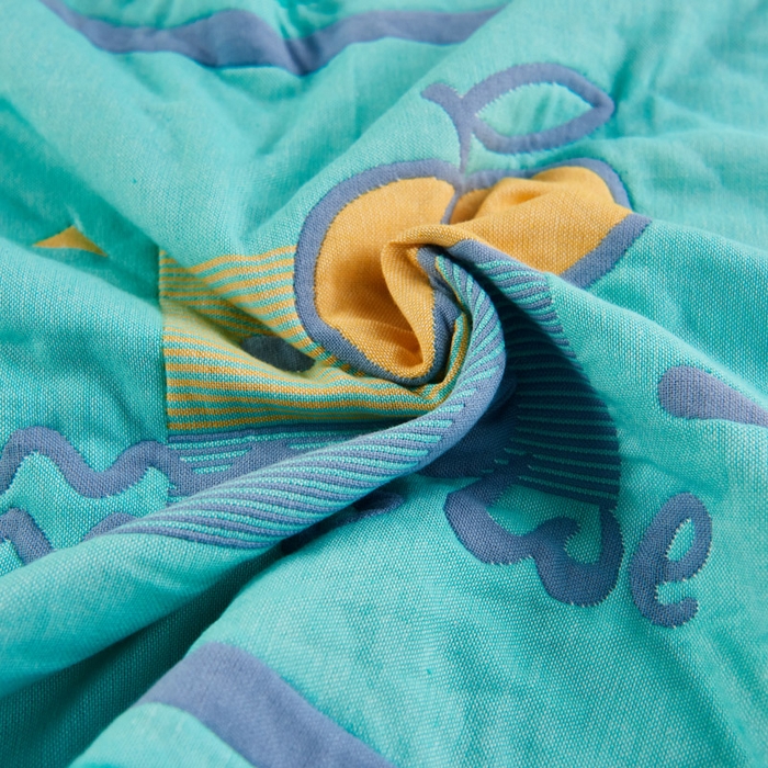 91家纺网 家纺一手货源 找家纺 朴尔-2023新款彩色糖果系列纯棉三层纱布枕巾-朴尔 水蜜桃绿