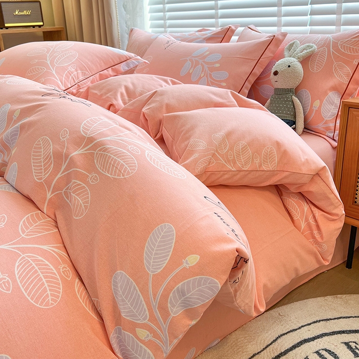 91家纺网 家纺一手货源 找家纺 芃成家纺 2023新品磨毛被套 春色朝阳