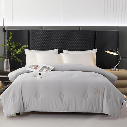 91家纺网 家纺一手货源 找家纺 丽卡家纺 2023新款亲肤舒适澳棉提花被子被芯 麦向成功-灰