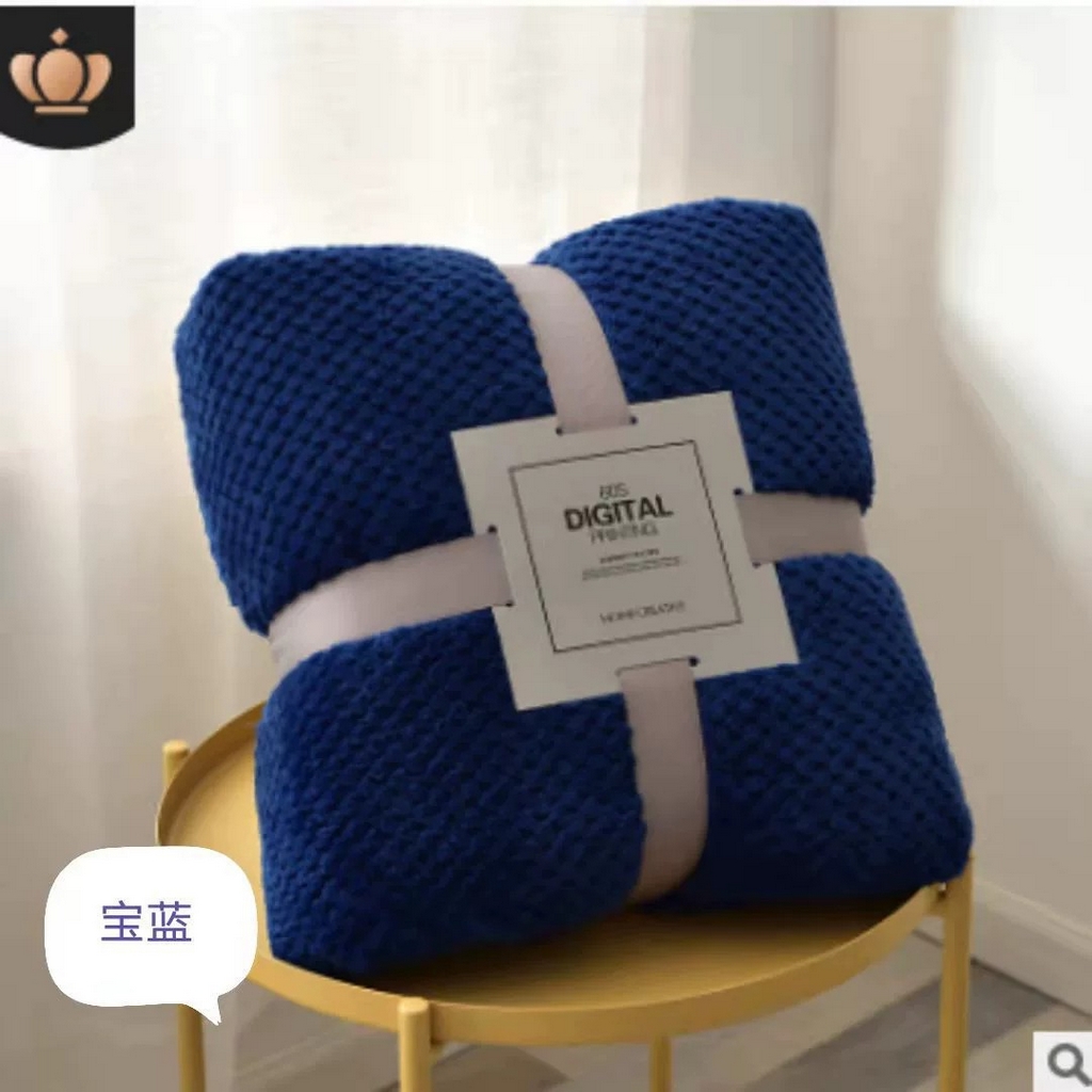 91家纺网 家纺一手货源 找家纺 （总）梦斋 2023新款加厚菠萝格毛毯法兰绒贝贝绒毛毯280克