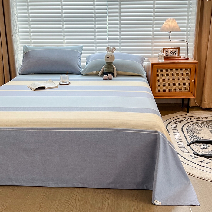 91家纺网 家纺一手货源 找家纺 芃成家纺 2023磨毛单床单 梦幻空间-蓝