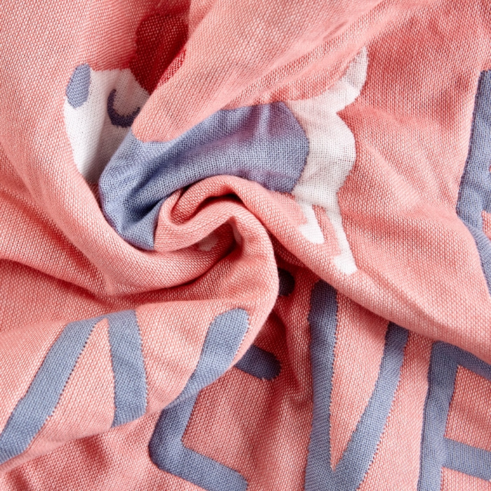 91家纺网 家纺一手货源 找家纺 朴尔-2023新款彩色糖果系列纯棉三层纱布枕巾-朴尔 调皮狗橘色