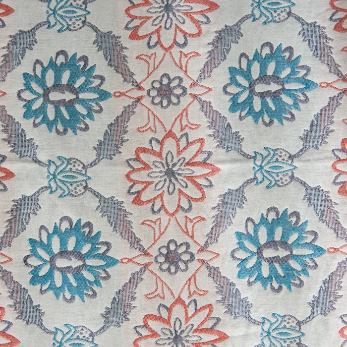 91家纺网 家纺一手货源 找家纺 朴尔-2023新款波西米亚风全棉四层纱布枕巾 52*78 连理枝蓝