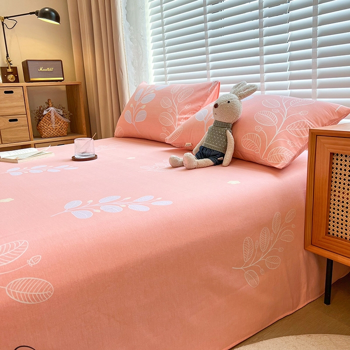 91家纺网 家纺一手货源 找家纺 芃成家纺 2023磨毛单床单 春色朝阳