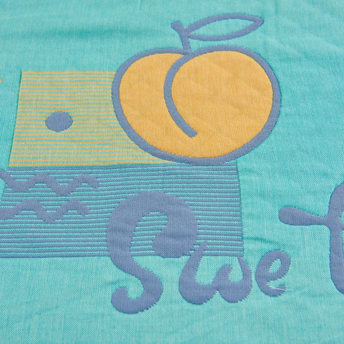 91家纺网 家纺一手货源 找家纺 朴尔-2023新款彩色糖果系列纯棉三层纱布枕巾-朴尔 水蜜桃绿