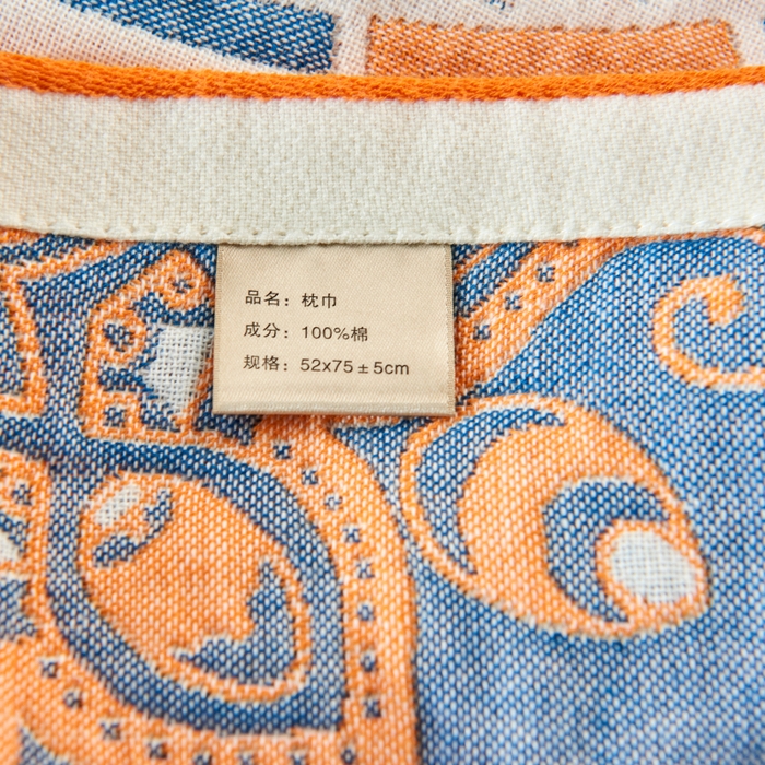 91家纺网 家纺一手货源 找家纺 朴尔-2023新款波西米亚风全棉四层纱布枕巾 52*78 波西米亚