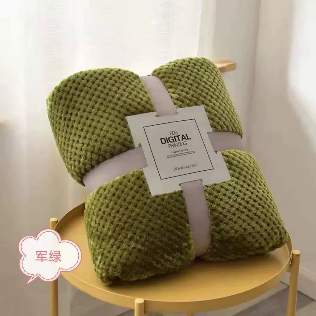 91家纺网 家纺一手货源 找家纺 （总）梦斋 2023新款加厚菠萝格毛毯法兰绒贝贝绒毛毯280克