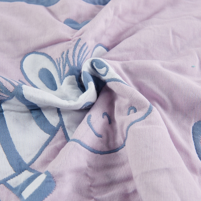 91家纺网 家纺一手货源 找家纺 朴尔-2023新款彩色糖果系列纯棉三层纱布枕巾-朴尔 奔跑的小马粉