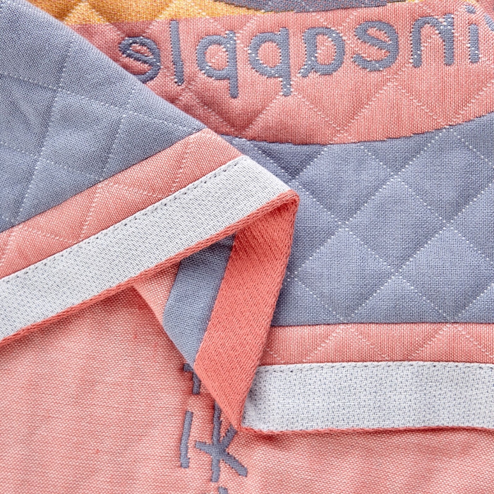 91家纺网 家纺一手货源 找家纺 朴尔-2023新款彩色糖果系列纯棉三层纱布枕巾-朴尔 开心菠萝粉