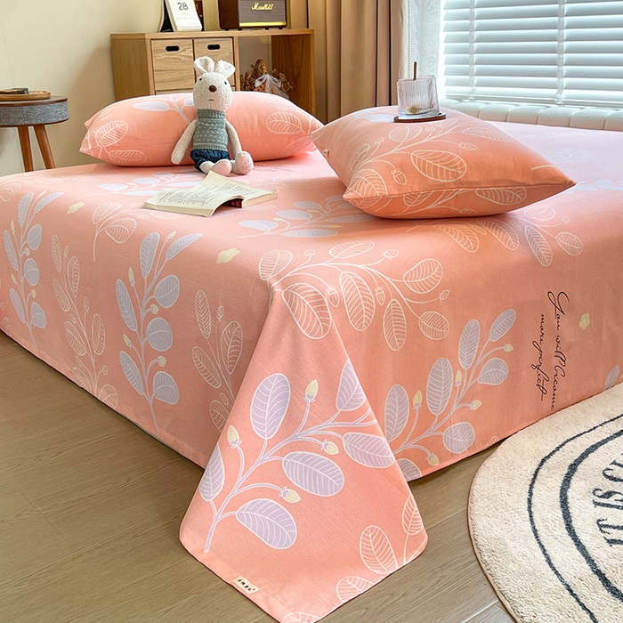 91家纺网 家纺一手货源 找家纺 芃成家纺 2023磨毛单床单 春色朝阳