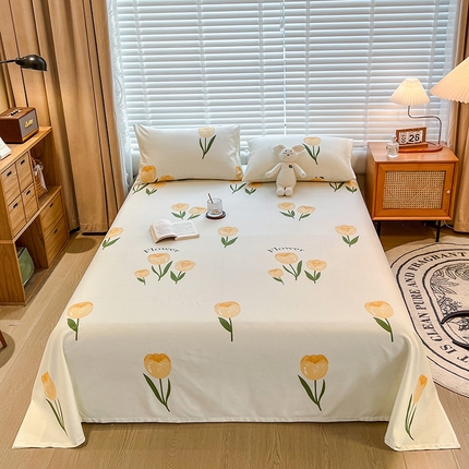 芃成家纺 2023磨毛单床单 郁金香