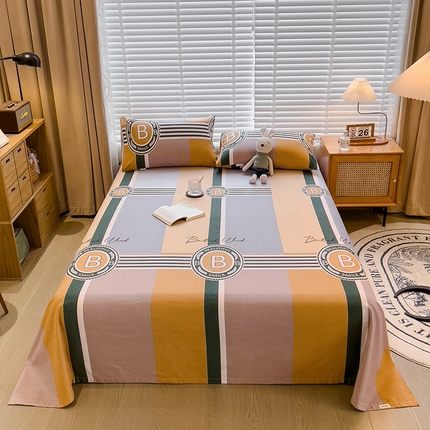 芃成家纺 2023磨毛单床单 创意空间-棕