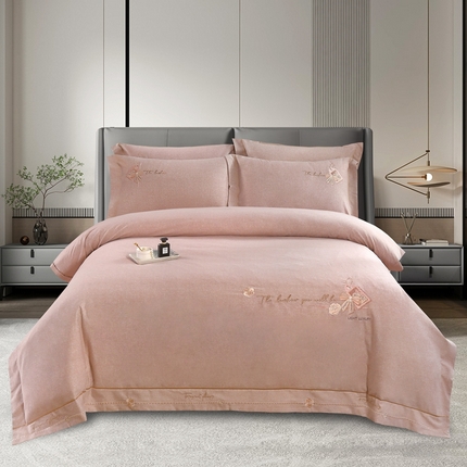 91家纺网 家纺一手货源 找家纺 OL家纺 2023新款全棉磨毛床盖四件套--花漾 花漾-雅鲁驼