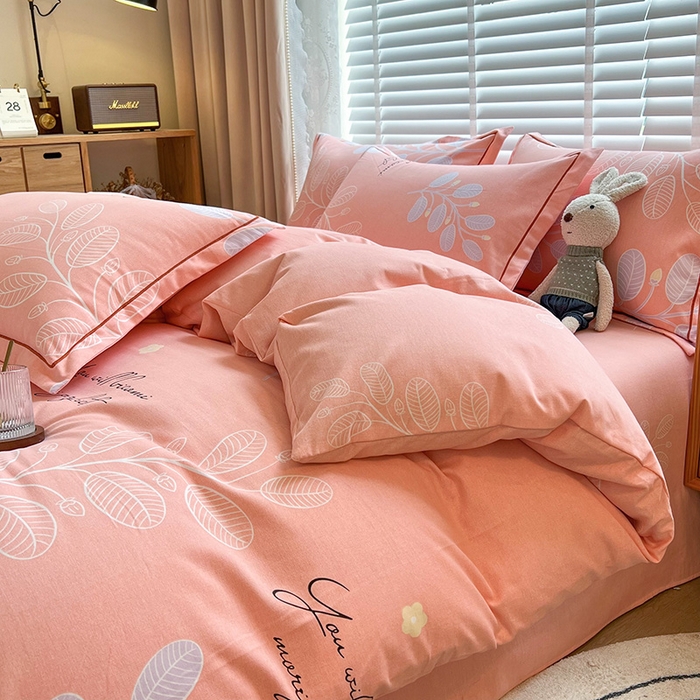 91家纺网 家纺一手货源 找家纺 芃成家纺 2023新品磨毛被套 春色朝阳