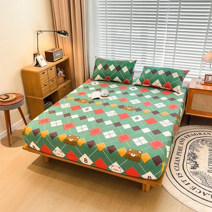 芃成家纺 2023新款磨毛单床笠 甜蜜小熊