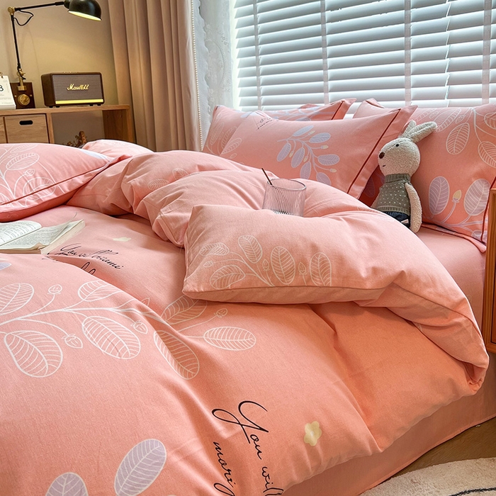 91家纺网 家纺一手货源 找家纺 芃成家纺 2023新品磨毛被套 春色朝阳