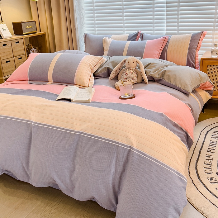 91家纺网 家纺一手货源 找家纺 芃成家纺 2023新品磨毛被套 梦幻空间-粉