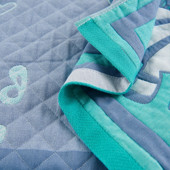 91家纺网 家纺一手货源 找家纺 朴尔-2023新款彩色糖果系列纯棉三层纱布枕巾-朴尔 奔跑的小马绿