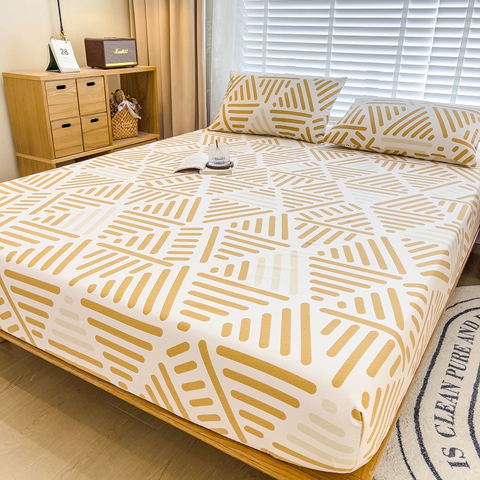 91家纺网 家纺一手货源 找家纺 芃成家纺 2023新款磨毛单床笠 格调